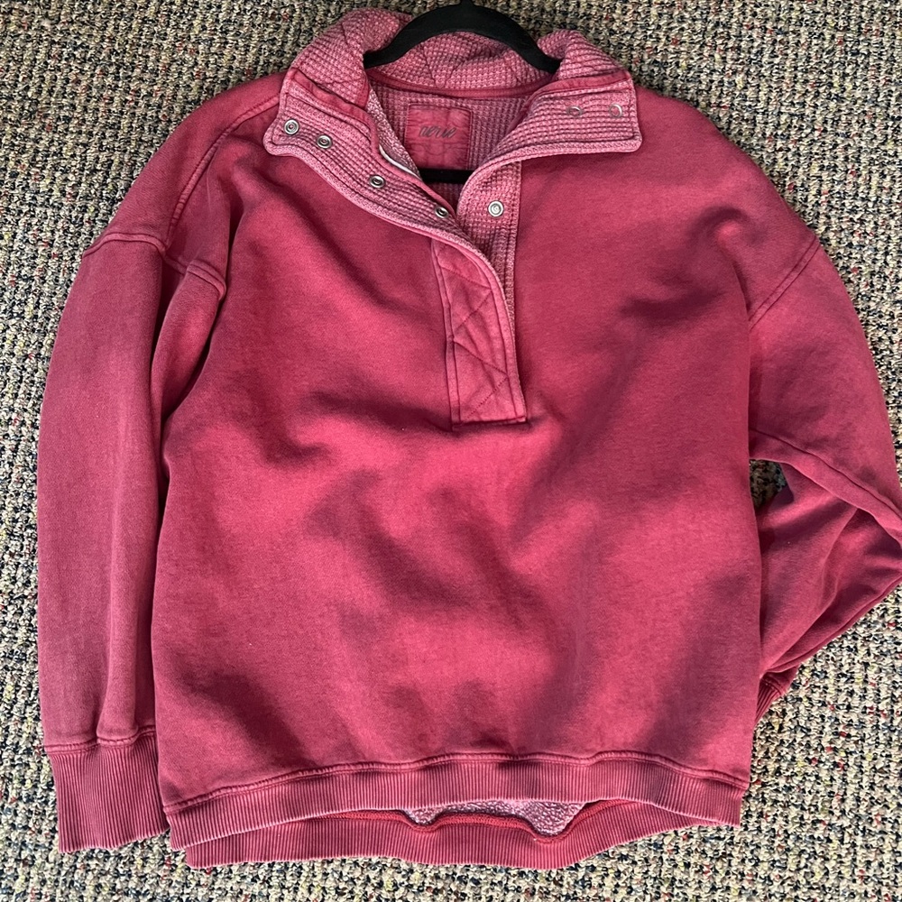 NWT Aerie Getaway Quarter Snap Sweatshirt